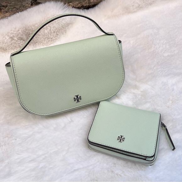 NEW Tory Burch Emerson Top Handle Saffiano Leather Crossbody Bag & Wallet Set - Picture 1 of 12